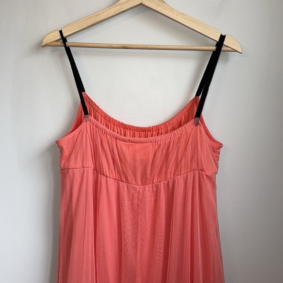 Anthropologie Maeve Tulle Midi Dress Coral SZ M - Picture 8 of 10